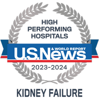 High Performing Hospitals U.S. News & World Report 2023-2024 Kidney Failure