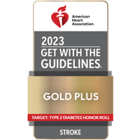 American Heart Association 2023 Get With The Guidelines Gold Plus Target: Type 2 Diabetes Honor Roll Stroke